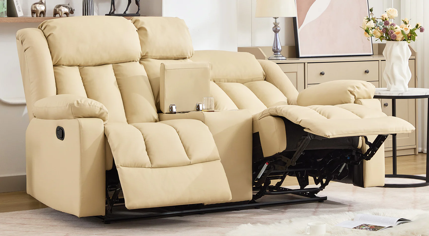 Brereton 2 Seat Recliner Sofa with Centre Console - Image 3