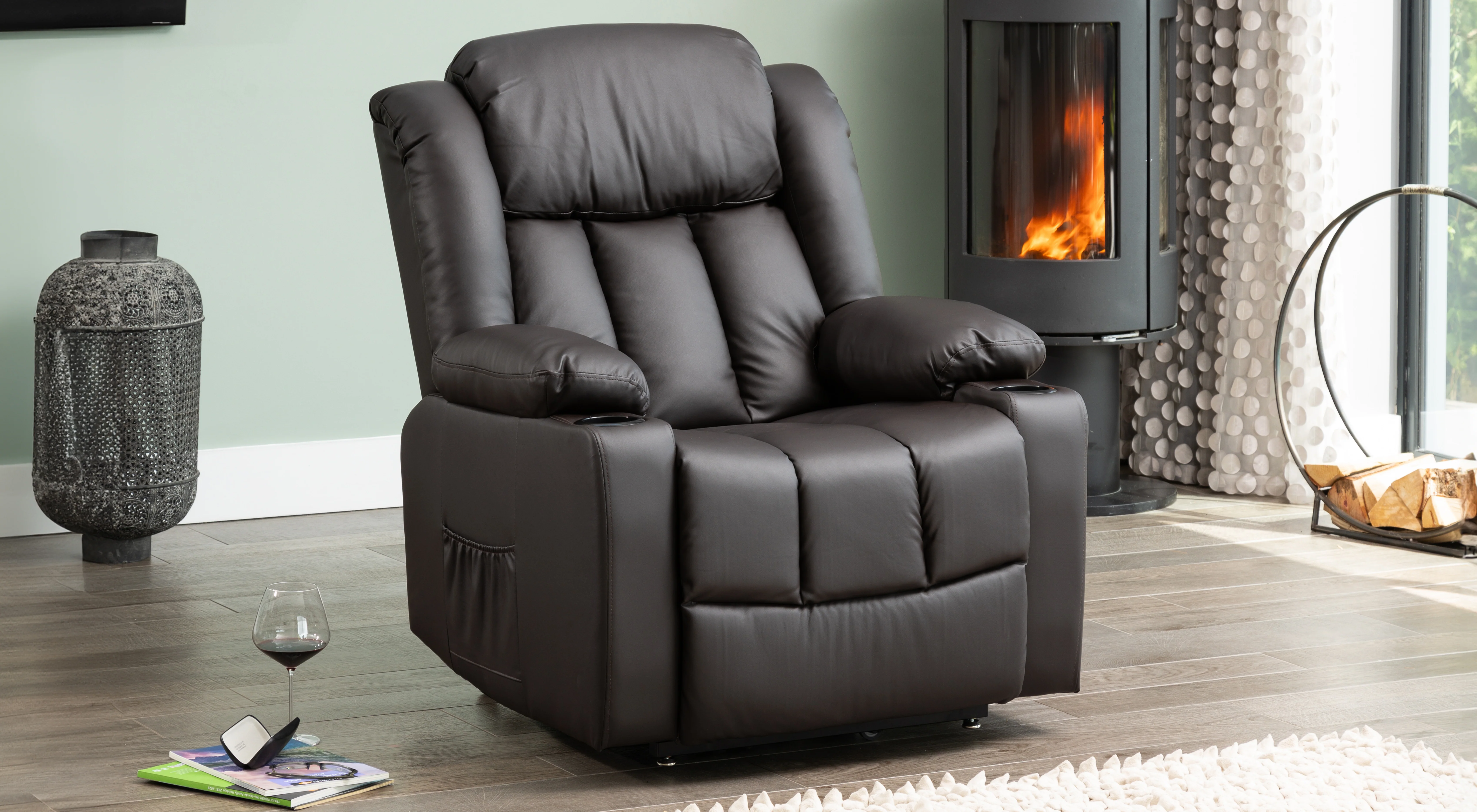 Brereton Dual Motor Riser Recliner Chair with Massage and Heat - Image 4