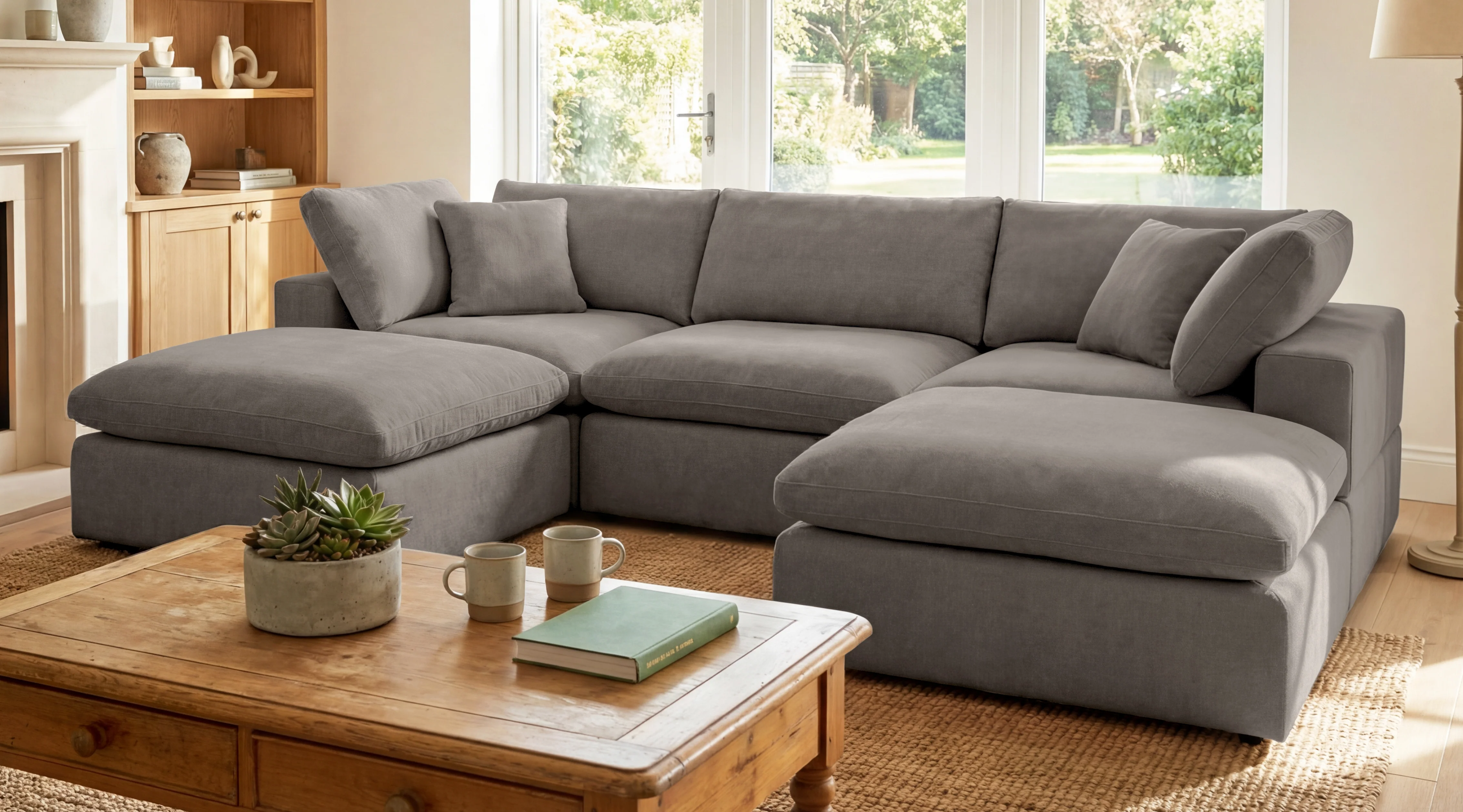Cardew 5-Piece 3 Seat U-Shaped Modular Corner Sofa - Image 3