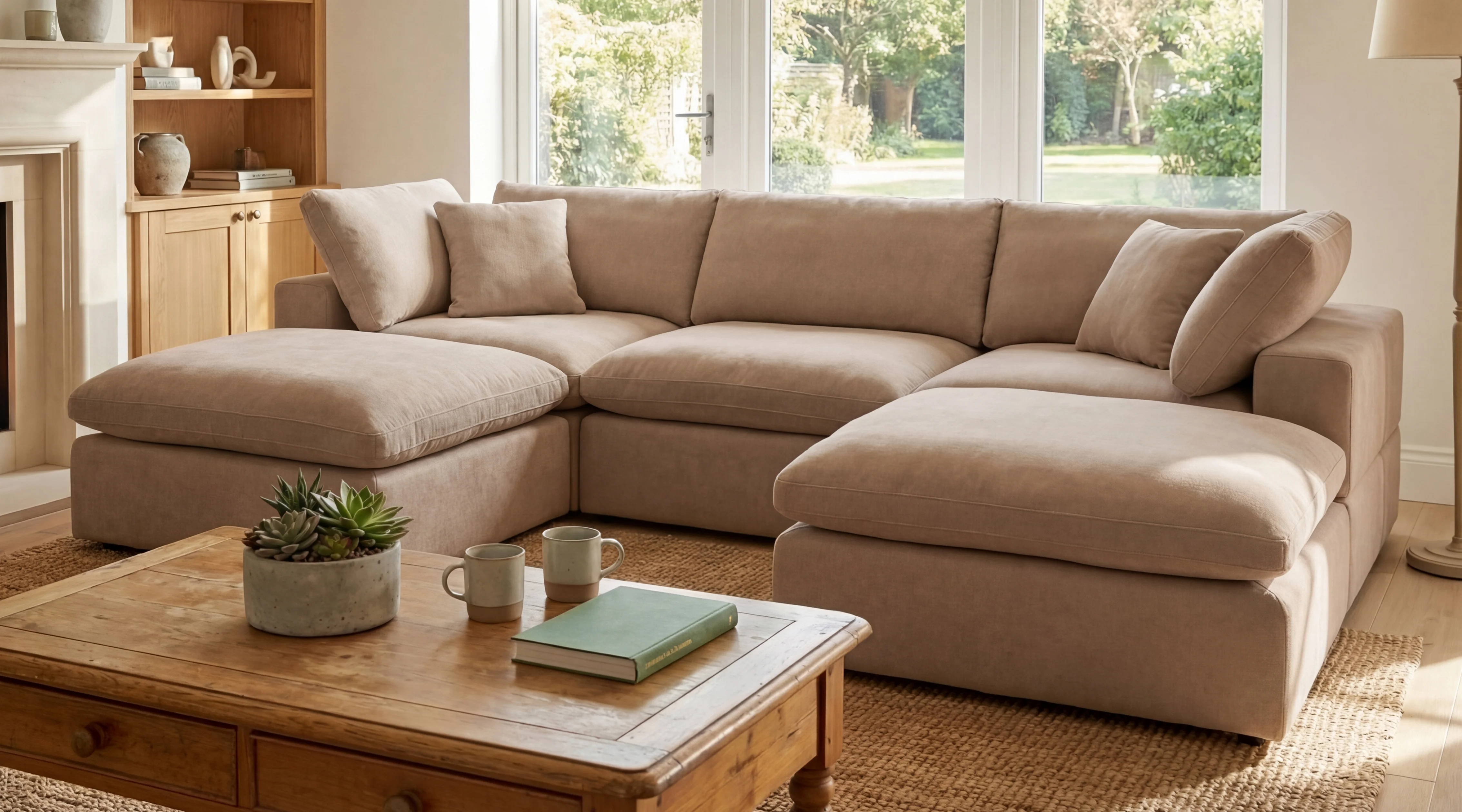Cardew 5-Piece 3 Seat U-Shaped Modular Corner Sofa - Image 4