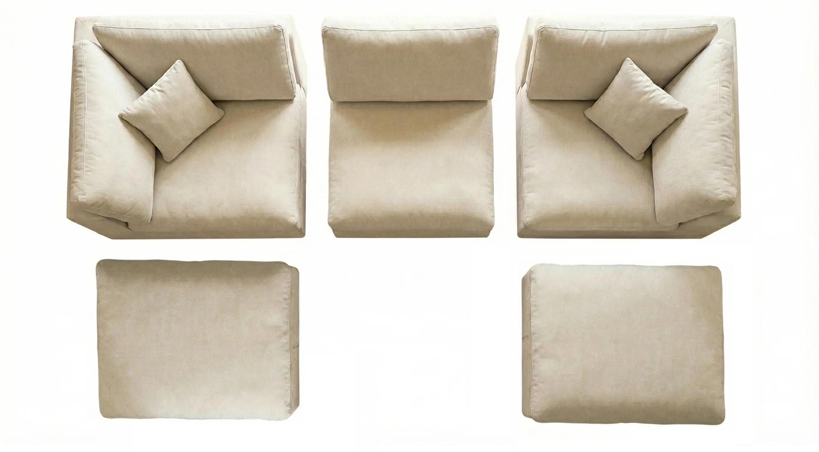 Cardew 5-Piece 3 Seat U-Shaped Modular Corner Sofa - Image 5