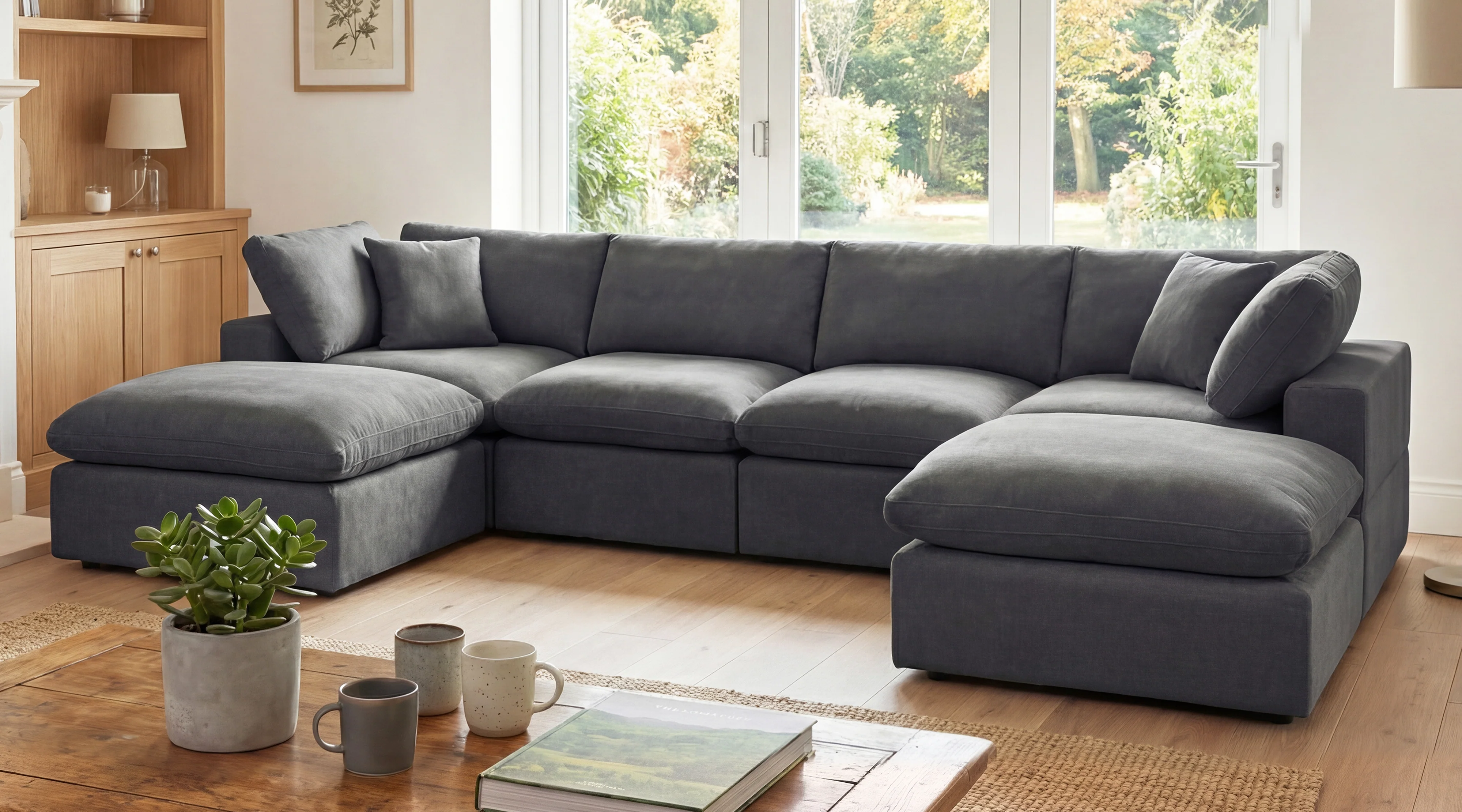 Cardew 6-Piece 4 Seat U-Shaped Modular Corner Sofa - Image 3