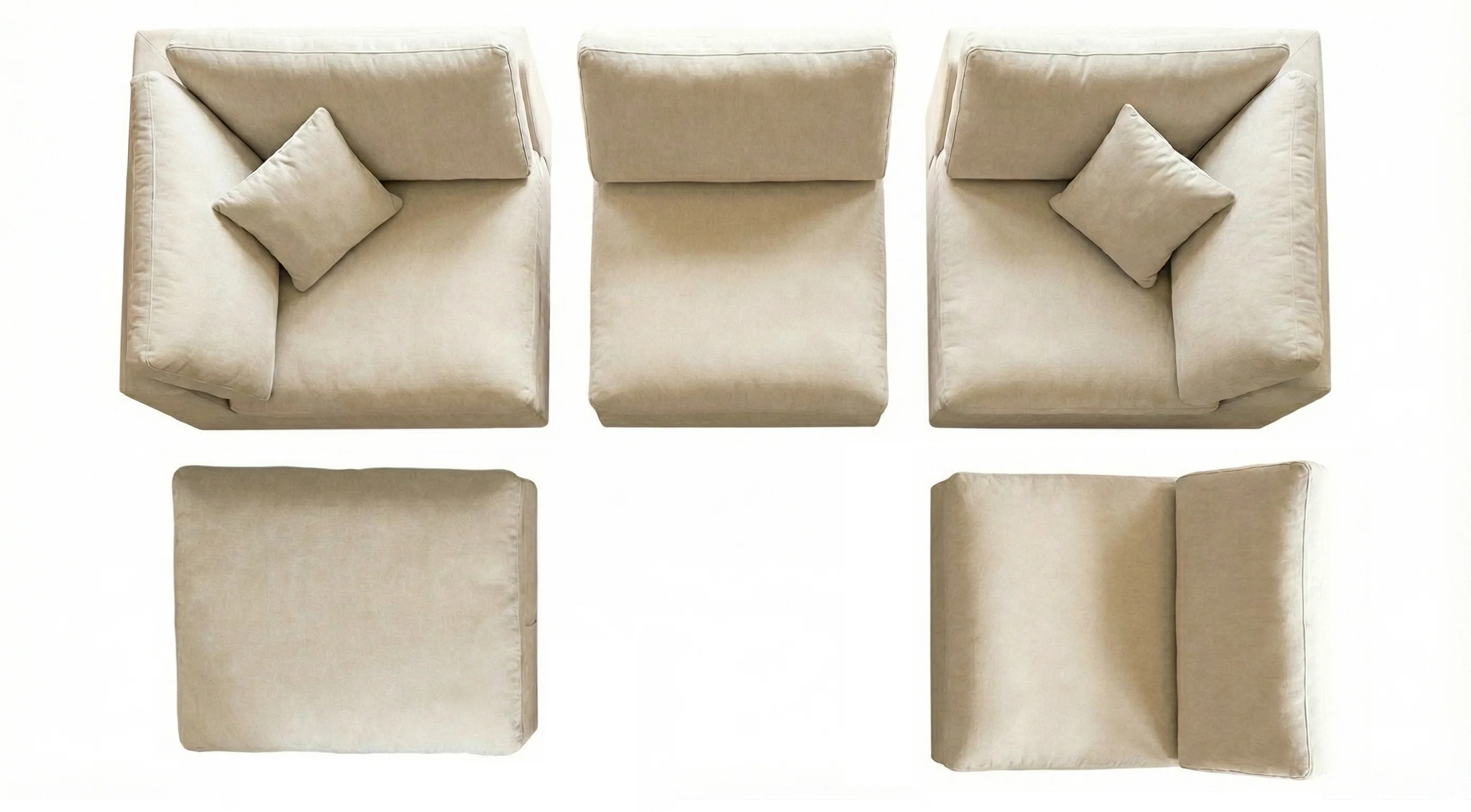Cardew Left Hand Facing 5-Piece Modular Corner Sofa - Image 5