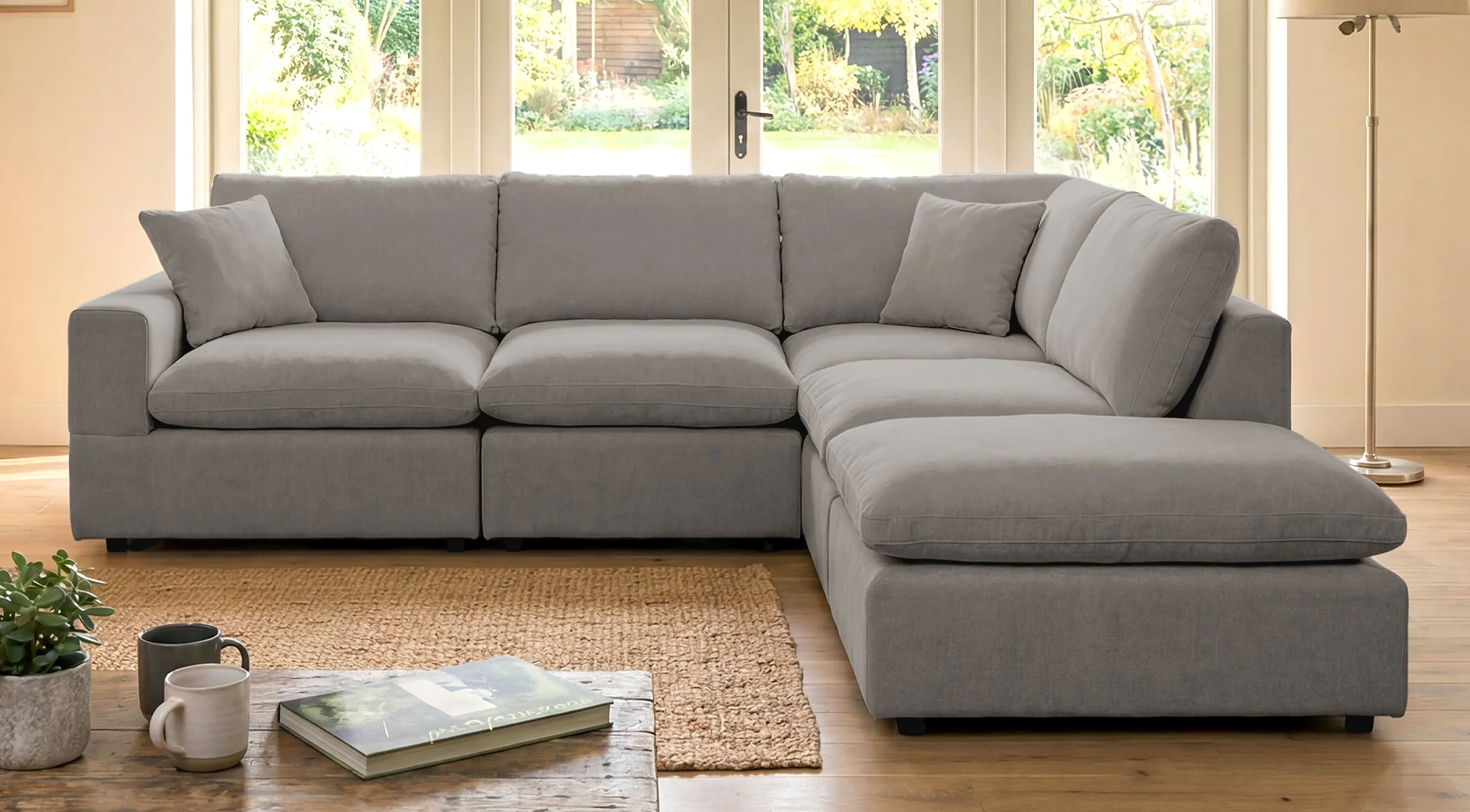 Cardew Right Hand Facing 5-Piece Modular Corner Sofa - Image 4
