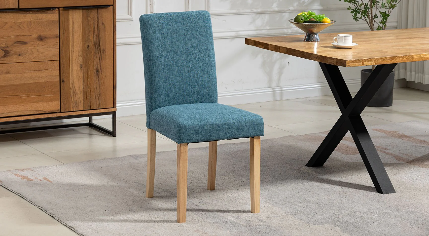 Maiolo Fabric Pair Of Dining Chairs - Image 4